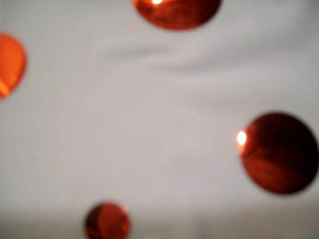 10.White Red Foil Bubbles